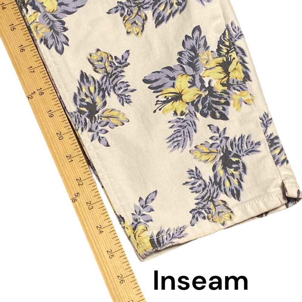 Roz & Ali Cream and Yellow Botanical Jeans - Picture 6 of 7
